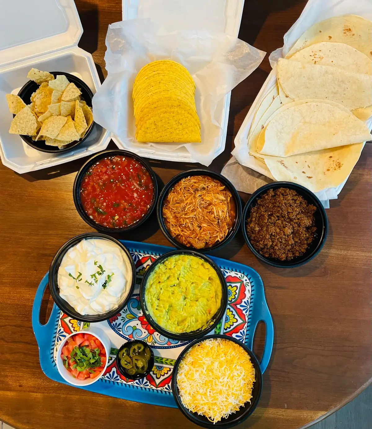 Drop off catering spread laid out for a corporate event