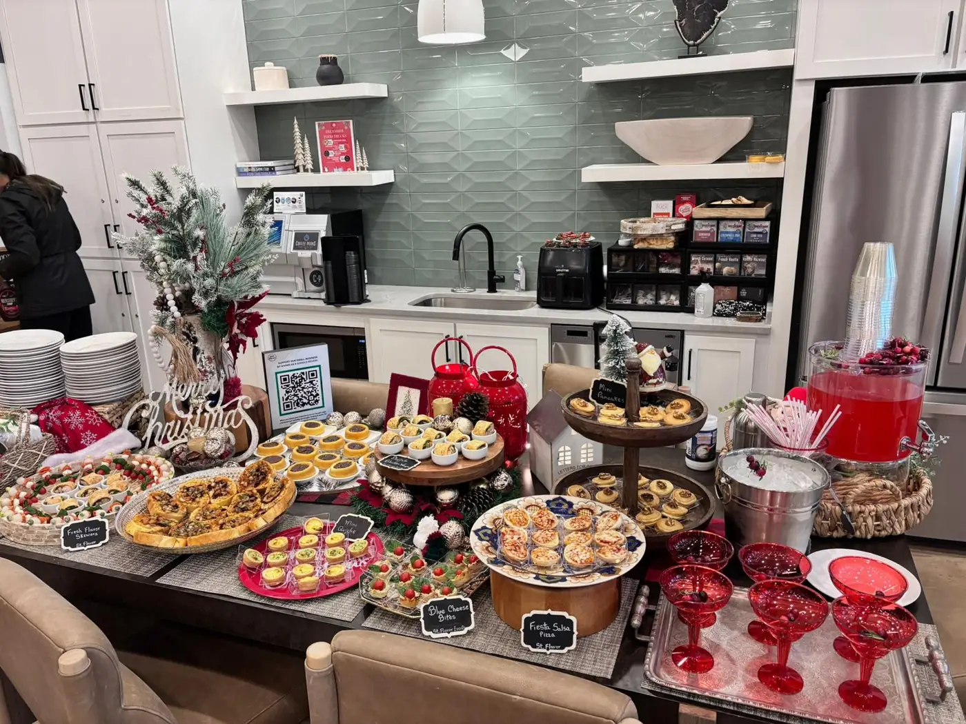 Christmas catering spread